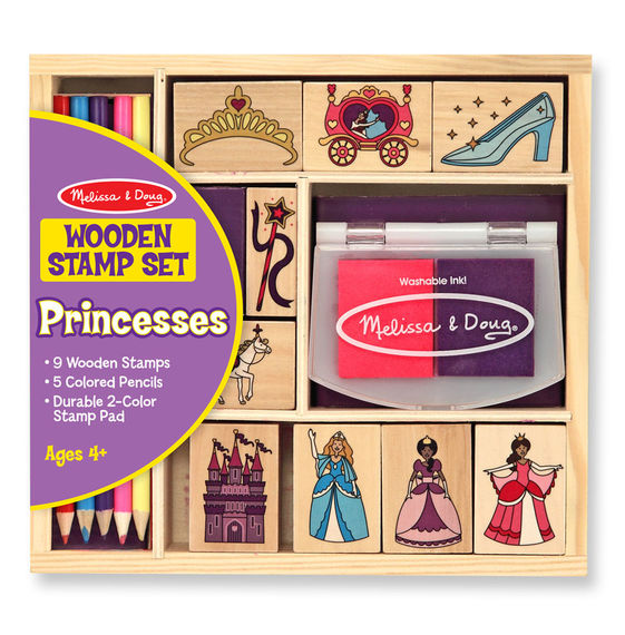 2418 - Melissa & Doug Wooden Princess Stamp Set