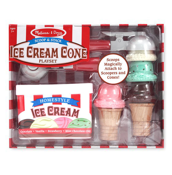 4087 - Melissa & Doug Scoop & Stack Ice Cream Cone Play Set