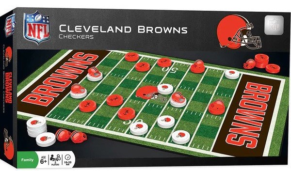 Leanin' Tree/Masterpieces Game - #41624 NFL Cleveland Browns Checkers Board Game