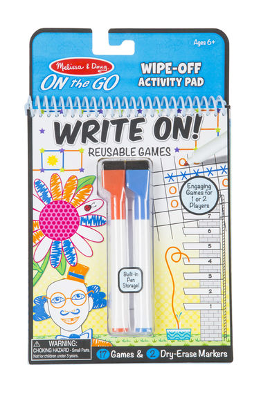 5056 - Melissa & Doug On-the-Go Write-On/Wipe Off Activities Game Pad