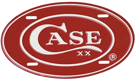 Case XX #52441 - Red Oval License Plate - 7" x 12"