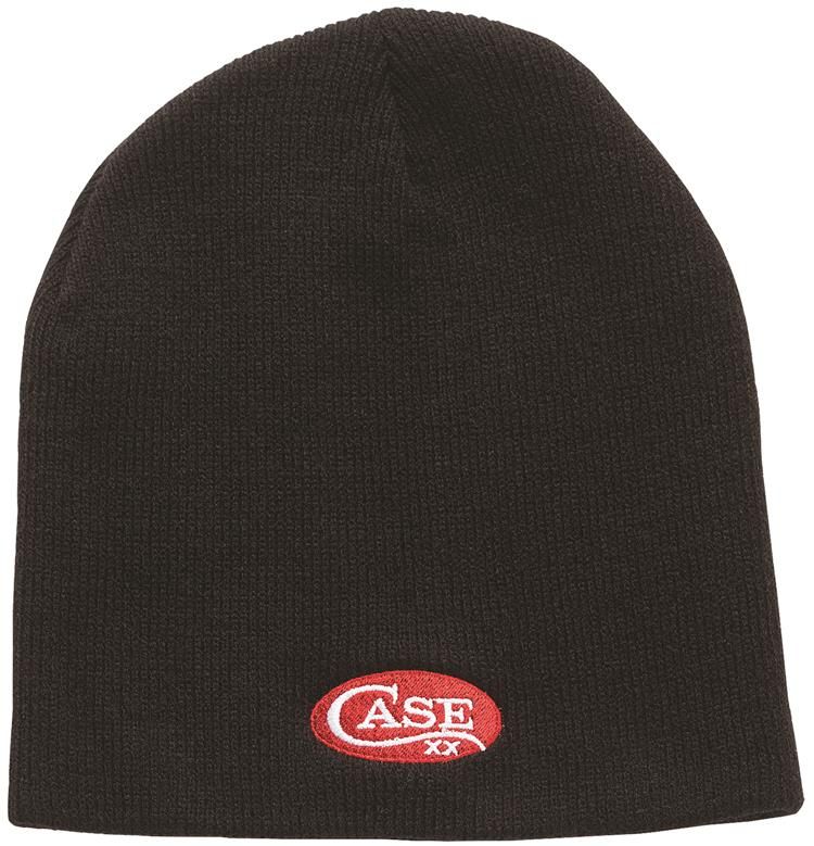 Case XX #52508 - Embroidered Case Logo Black Knit Beanie Hat