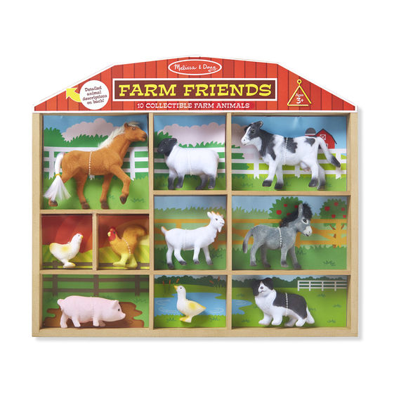 594 - Melissa & Doug Farm Friends - 10 Collectible Farm Animals 