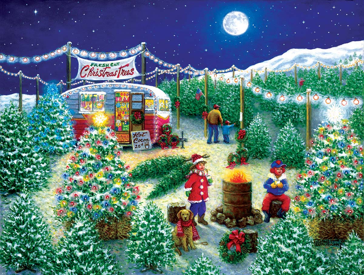 SunsOut Puzzle - #76141 A Lot of Christmas Trees - 300pc Jigsaw Puzzle