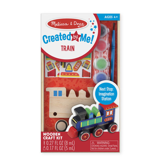 8846 - Melissa & Doug Decorate-Your-Own Wooden Train