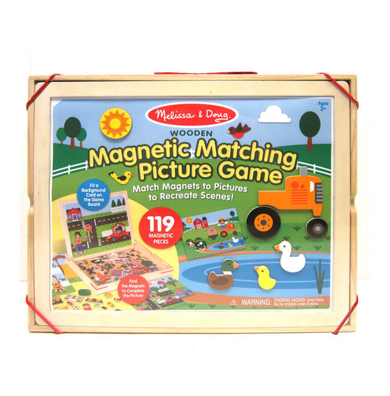 9918 - Melissa & Doug Wooden Magnetic Matching Picture Game