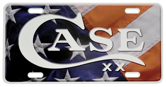Case XX #50128 Case Logo w/Flag Front License Plate 