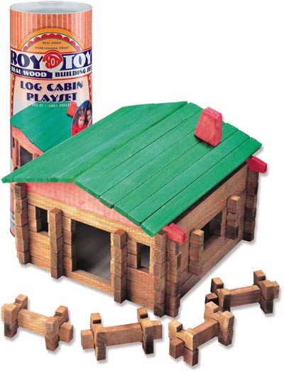 Roy Toy Log Cabin Deluxe, 140pc