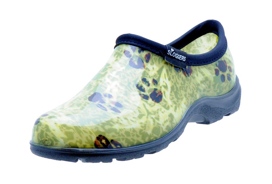 Paw Print Green Slogger Shoe