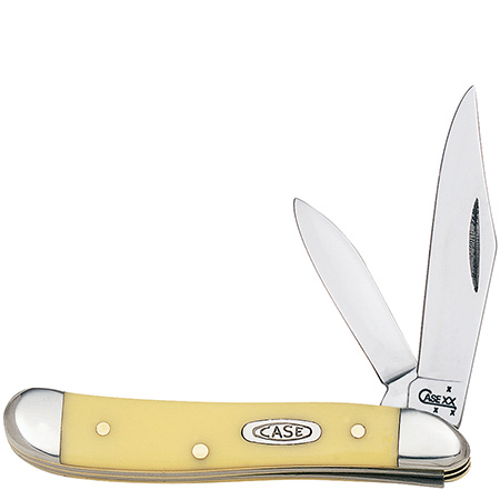 Case XX #00030 - Peanut - Yellow Synthetic, Carbon Steel