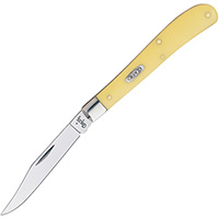 Case XX #00031 - Slimline Trapper - Yellow Synthetic - Carbon Steel