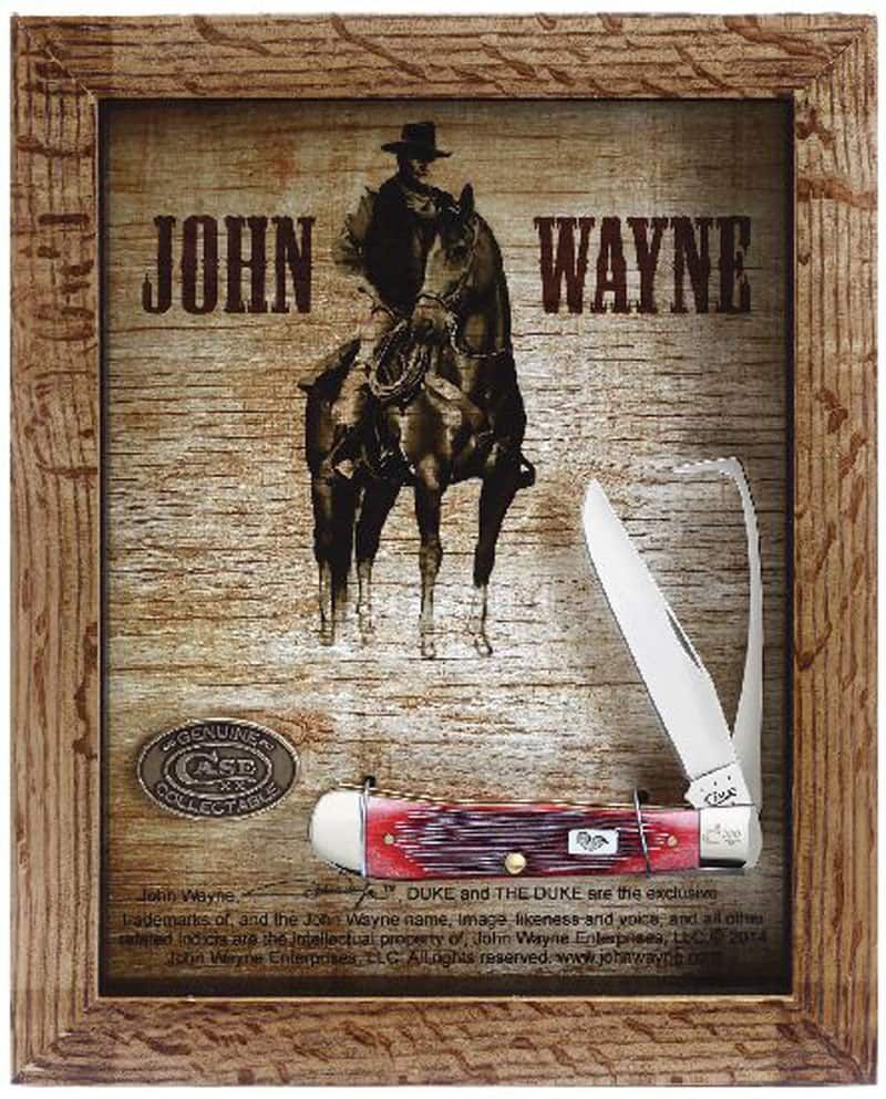 Case #10691 - John Wayne Barnboard Equestrian's Knife Commemorative