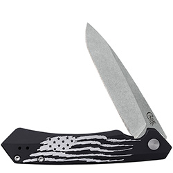 Case XX #10857 - Kinzua - Black Anodized Aluminum - Flag