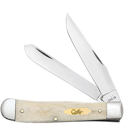 Case XX #11020 - Trapper - Natural Smooth Bone, Brass Case Bomb Shield 