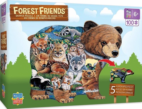 Leanin' Tree/MasterPieces Puzzle - #11706 Forest Friends - 100pc Shaped Right-Fit Jigsaw Puzzle