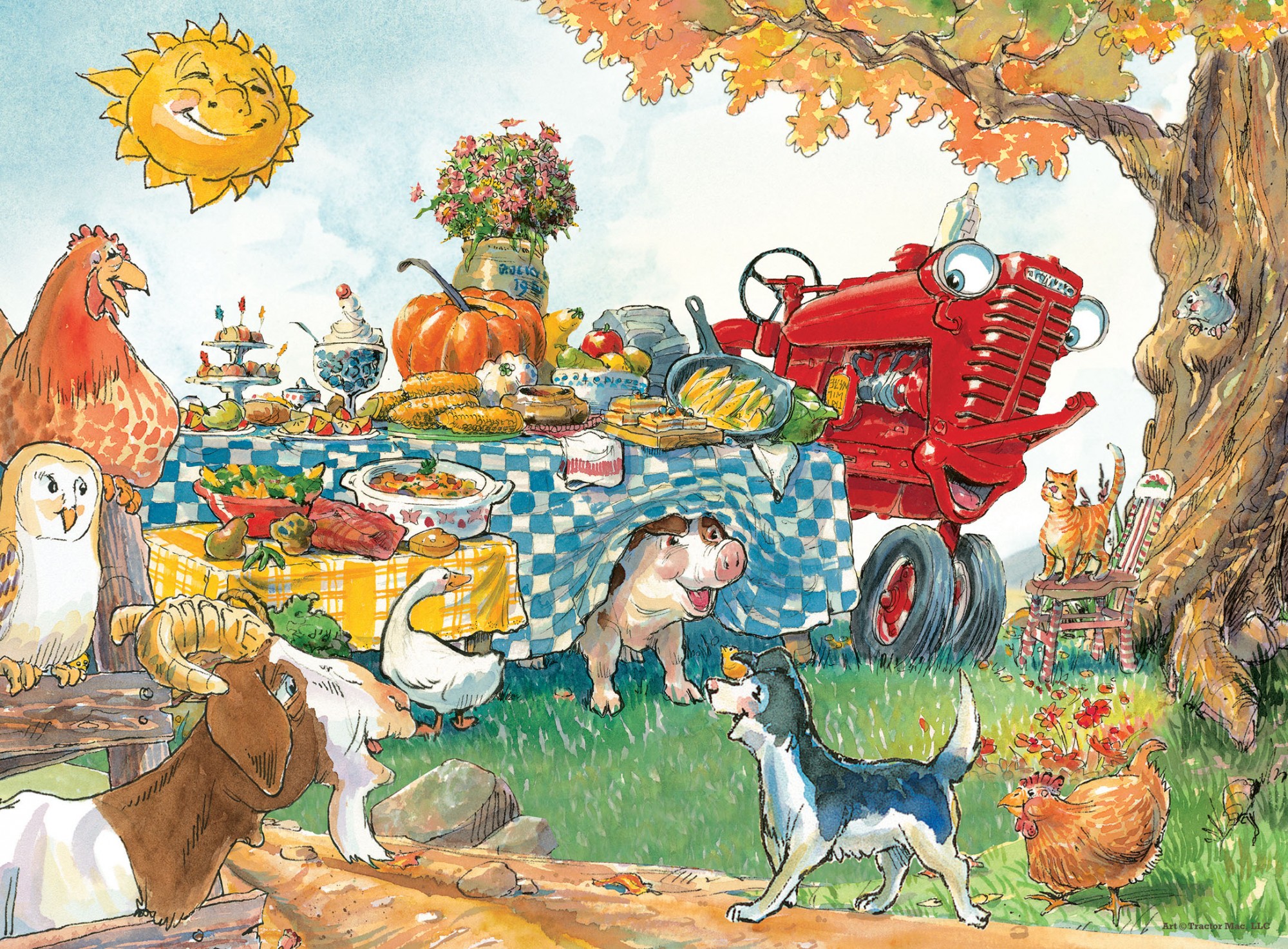 Leanin' Tree/MasterPieces Puzzle - #11822 Tractor Mac: Dinner Time - 60pc Right Fit Jigsaw Puzzle