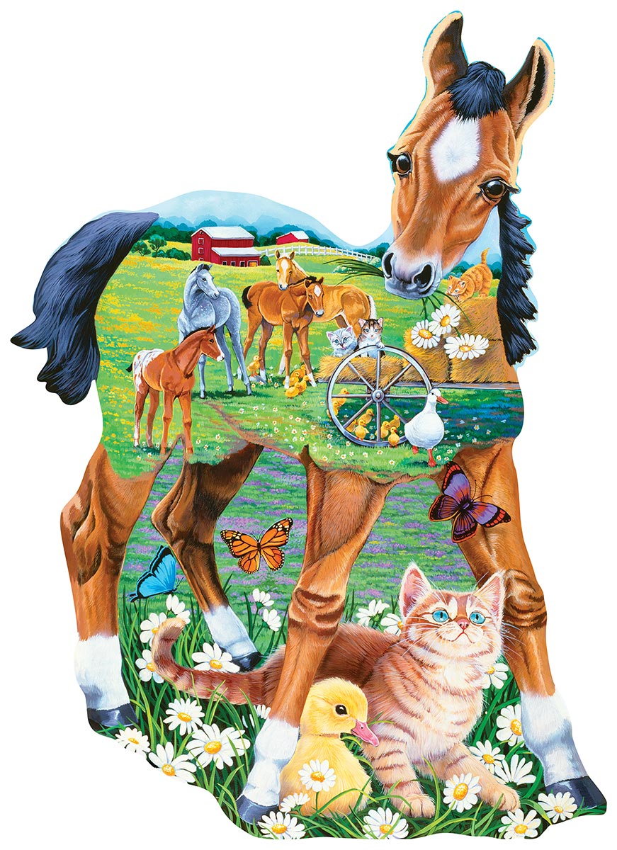 Leanin' Tree/Masterpieces Game - #11940 Pony Playtime - 100pc Shaped Puzzle