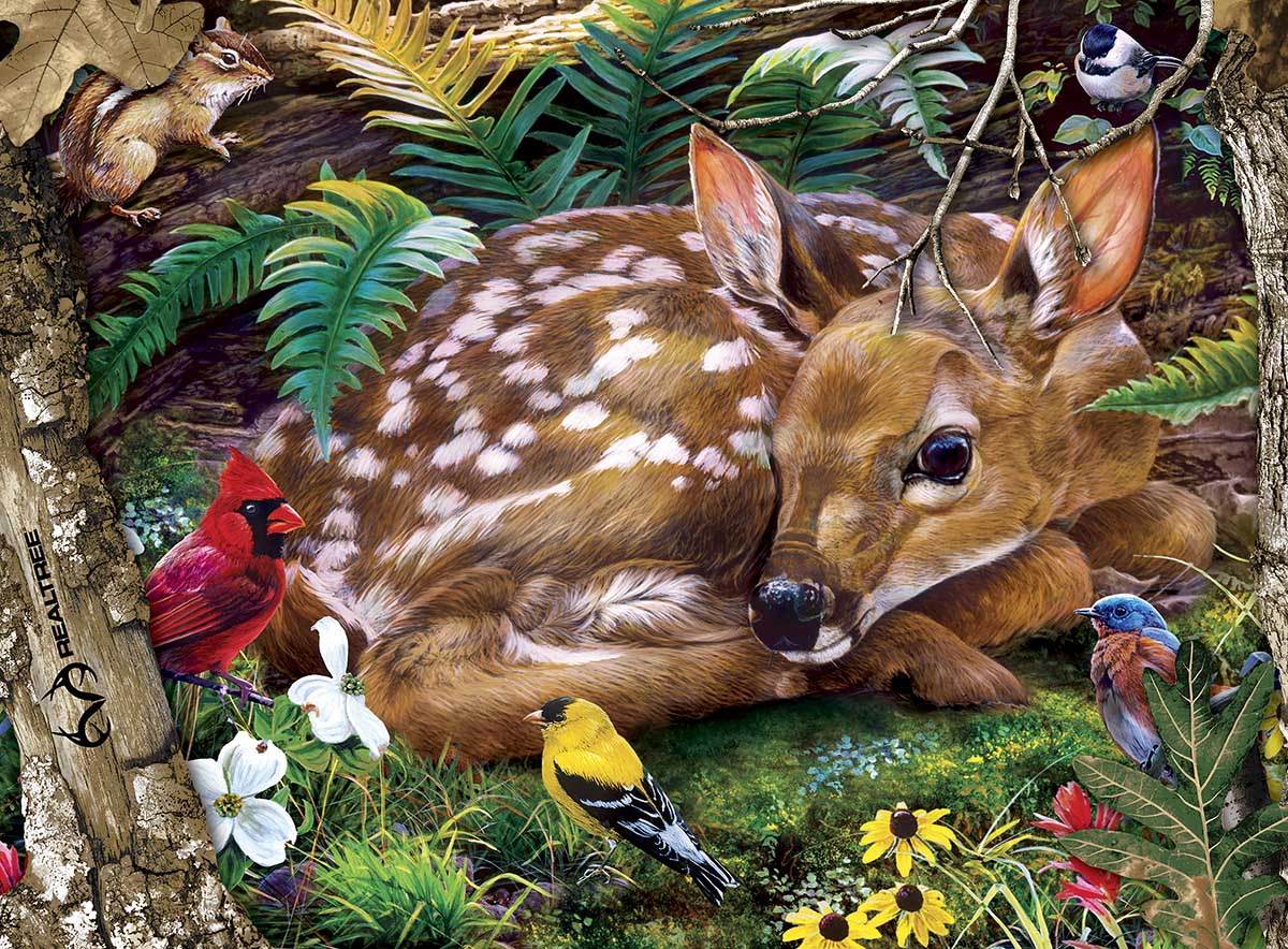 Leanin' Tree/Masterpieces Puzzle - #12010 Forest Babies - 100pc Right Fit Jigsaw Puzzle
