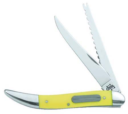Case XX #00120 - Fishing Knife - Yellow Synthetic Smooth 
