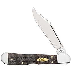 Case XX #14010 - Mini Copperlock - Black Curly Oak, Smooth