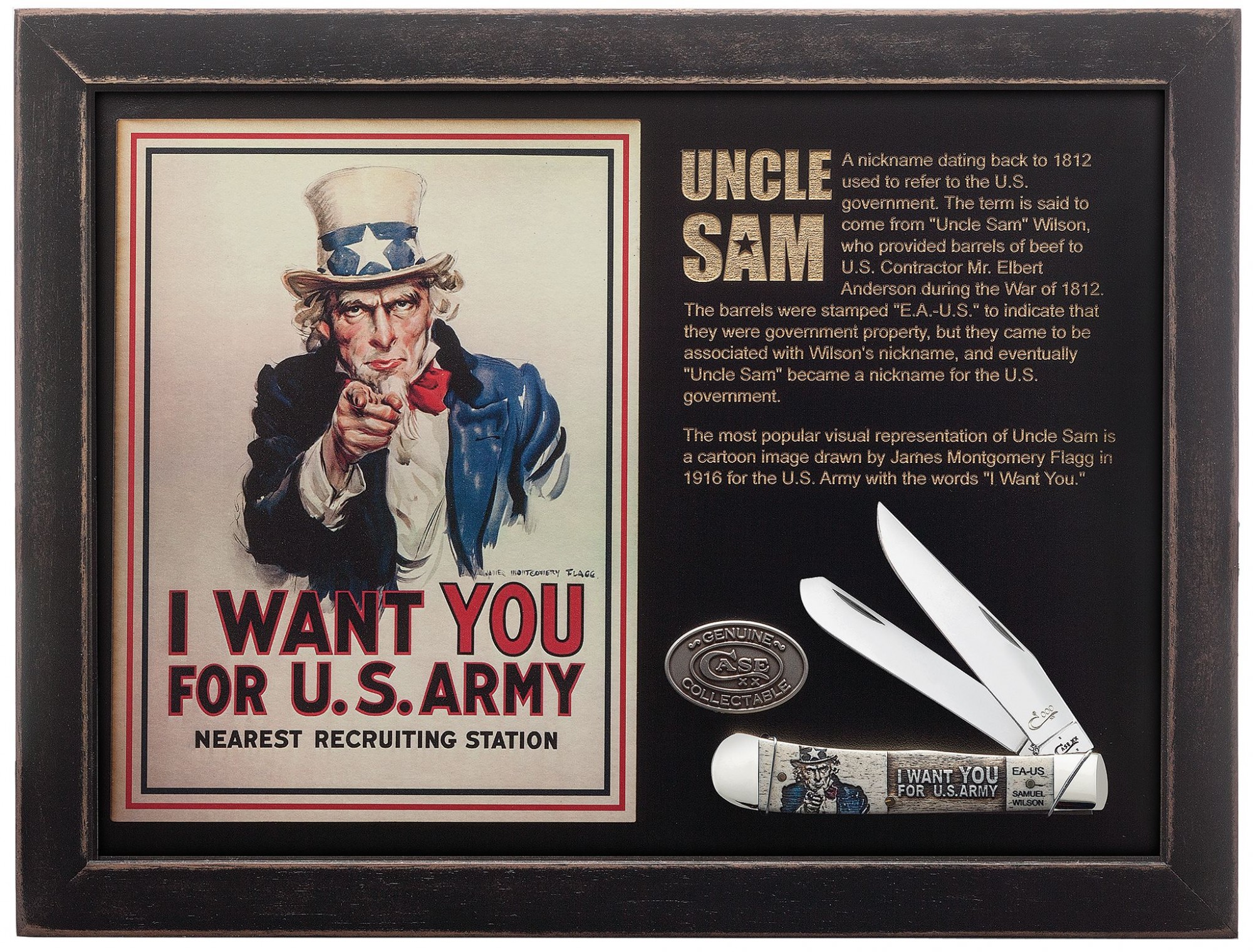 Case XX #15011 - Trapper - Uncle Sam w/Display Box