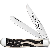 Case XX #15053 - Trapper - U.S. Army - Embellished Smooth Natural Bone