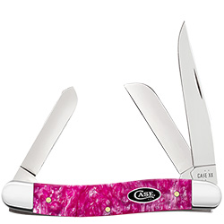 Case XX #16161 - Medium Stockman - Smooth Pink Crackle Kirinite®