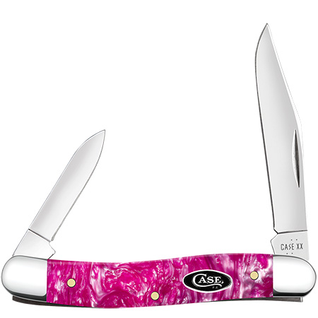 Case XX #16165 - Medium Pen - Smooth Pink Crackle Kirnite 