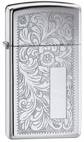 Zippo - #1652 Slim Chrome Venetian Lighter 