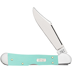 Case XX #18109 - Mini Copperlock - Seafoam Green G-10, Smooth
