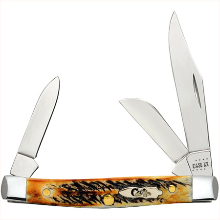 Case XX #22307 - Stockman, Medium - Bone Stag, Shield