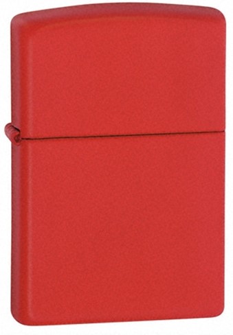 Zippo - #233 Plain Red Matte Lighter