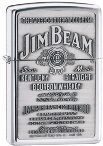 Zippo - #250JB Jim Beam Pewter Emblem Lighter