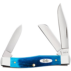 Case XX #25579 - Medium Stockman - Caribbean Blue Bone - Sawcut Jig
