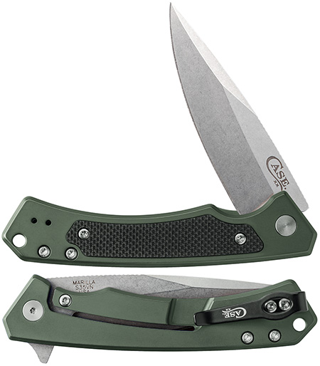 Case XX #25883 - Marilla EDC - Olive Green Anodized Aluminum G10