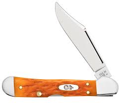Case XX #26563 - Mini Copperlock - Persimmon Orange Bone, Peach Seed Jig
