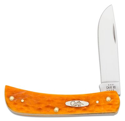Case XX #26564 - Sod Buster Jr - Persimmon Orange Bone, Peach Seed Jig