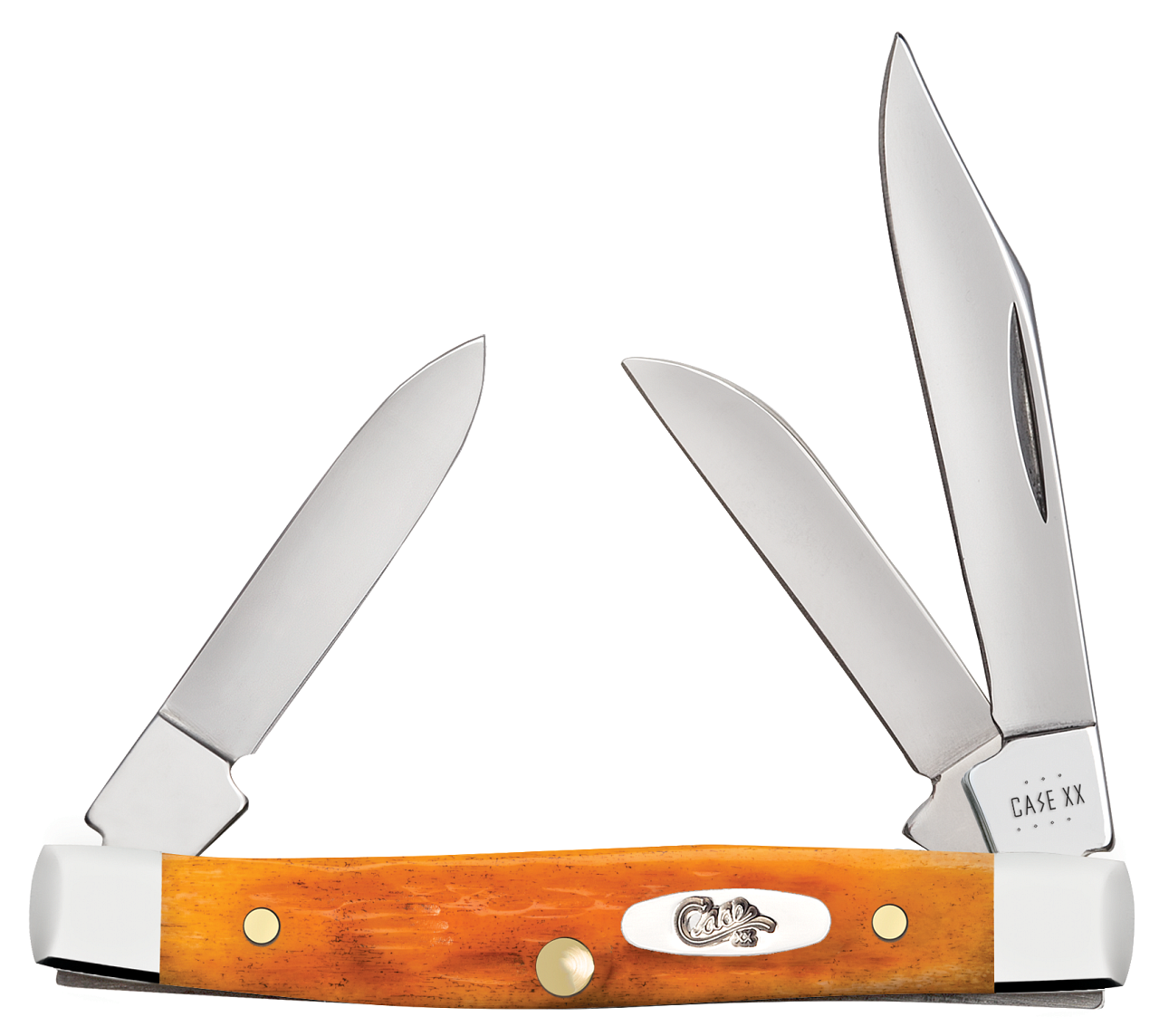 Case #26565 - Small Stockman - Persimmon Orange Bone