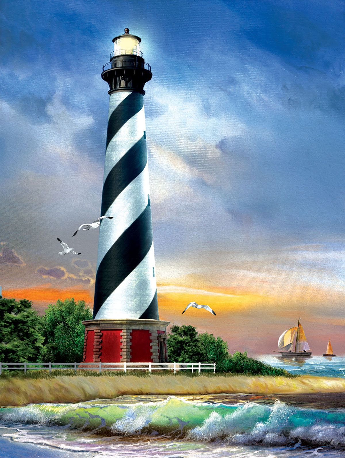 Sunsout Puzzle - #28835 Cape Hatteras Lighthouse - 500pc Jigsaw Puzzle 