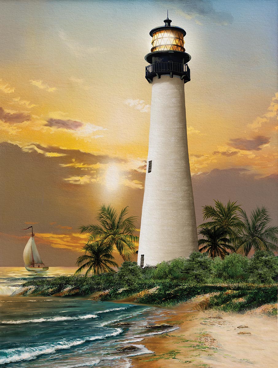 Sunsout Puzzle - #28838 Cape Florida Lighthouse - 500pc Jigsaw Puzzle