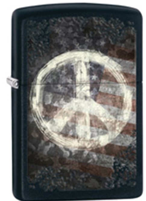 Zippo - #28864 Peace on Flag Lighter