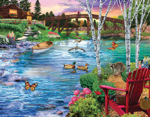 SunsOut Puzzle - #31481 Bridge Fishing - 500pc 