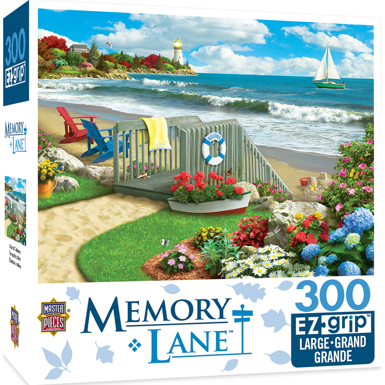 Leanin' Tree/MasterPieces Puzzle - #31541 Memory Lane: Coastal Getaway - 300pc EZ Grip Jigsaw Puzzle