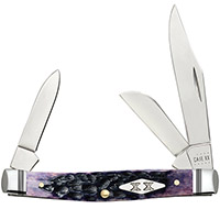 Case XX #31622 - Medium Stockman - Purple Bone Standard Jig