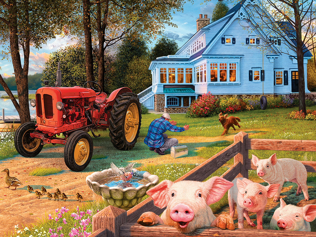 Leanin' Tree/MasterPieces Puzzle - #31839 Hidden Image: Welcome Home - 500pc Glow-in-the-Dark Jigsaw Puzzle