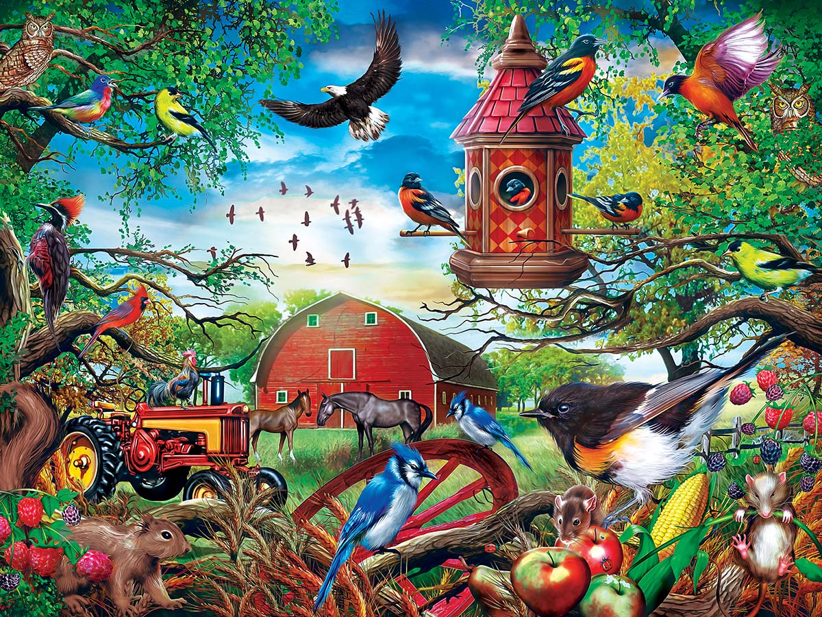 Leanin' Tree/MasterPieces Puzzle - #31916 Green Acres: Farmland Frolic - 300pc Large EZGrip Puzzle