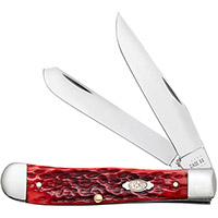 Case XX #31950 - Trapper - Dark Red Bone - Peach Seed Jig - Carbon Steel 