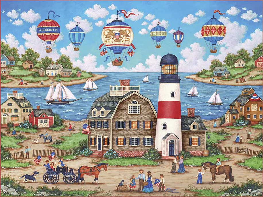 Leanin' Tree/Masterpieces Puzzle - #32049 Balloons Over the Bay - 550pc Jigsaw Puzzle