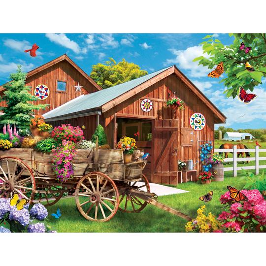 Leanin' Tree/MasterPieces Puzzle - #32056 Lazy Days: Flying to Flower Farm - 750pc Jigsaw Puzzle