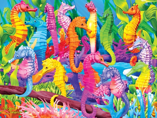 Leanin' Tree/Masterpieces Puzzle - #32075 Singing Seahorses - 300pc Glow-in-the-Dark Jigsaw Puzzle